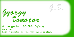 gyorgy domotor business card